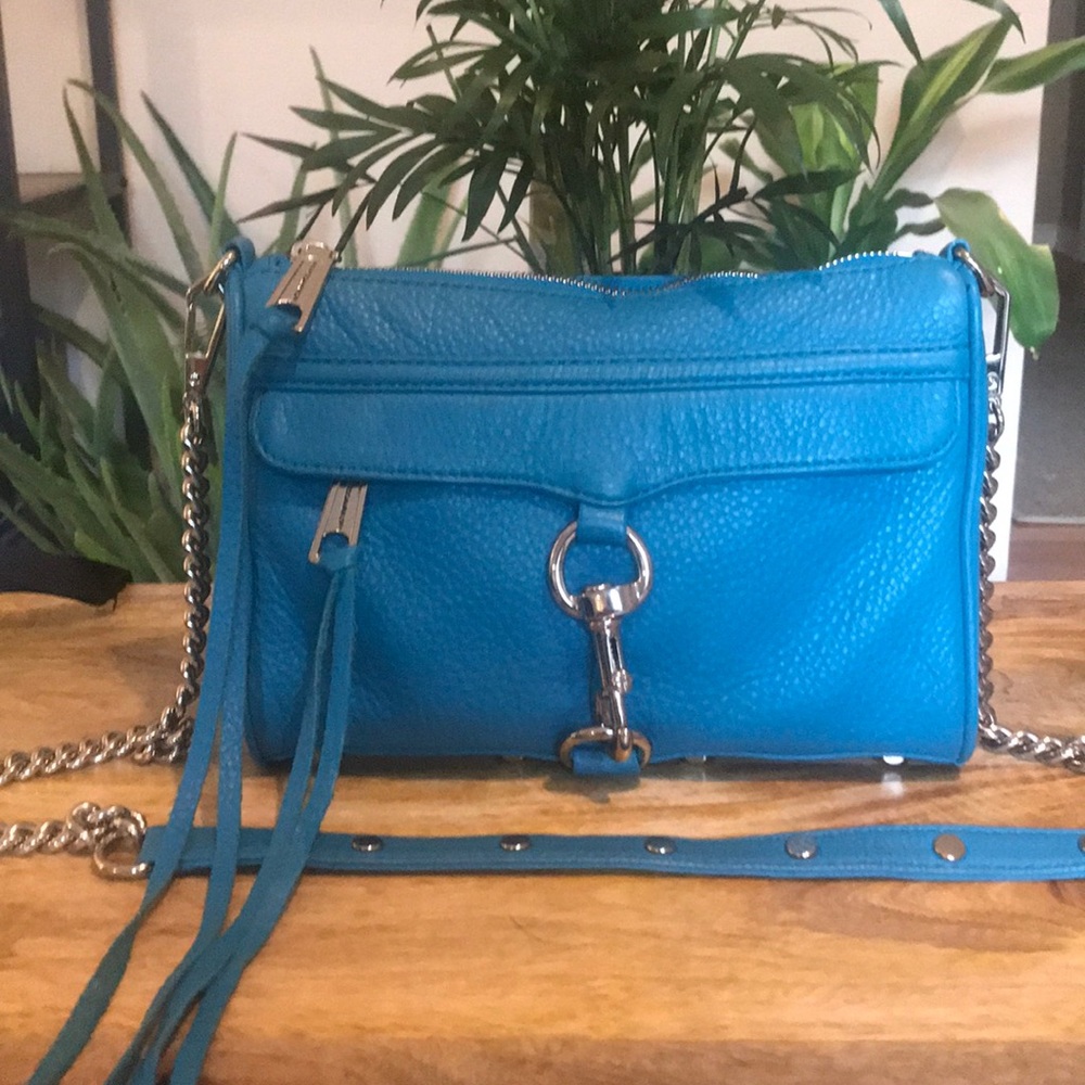 Turquoise Reb. Mink. Mini M.A.C. Crossbody